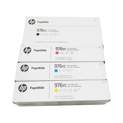 HP 976Y CMYK ผลิตสูง แคททริจหน้ากว้างเดิม L0S20YC L0S29YC L0S30YC L0S31YC