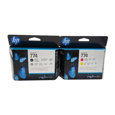 หัวเครื่องพิมพ์เดิมใหม่สําหรับ HP 774 P2V99A Magent และสีเหลือง P2W00A Photo Black และสีเทาอ่อน P2W01A Matte Black and Cyan Printer