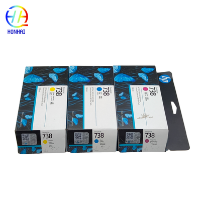 ต้นฉบับใหม่ตลับหมึก HP 738 DesignJet 498N7A 498N6A 498N5A 498P2A T850 T950